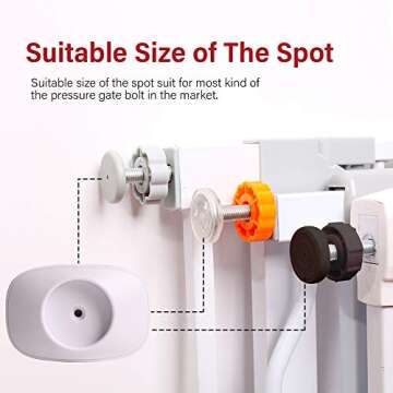 EUDEMON Safety Baby Gate Wall Protector Wall Saver for Pressure Mounted Gate Protect Walls/Baseboard/Stairs/Door Frame/Doorways Work on Pet & Dog Gates Easy to Install (White, 4 Pack)