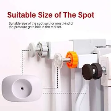 EUDEMON Safety Baby Gate Wall Protector Wall Saver for Pressure Mounted Gate Protect Walls/Baseboard/Stairs/Door Frame/Doorways Work on Pet & Dog Gates Easy to Install (White, 4 Pack)