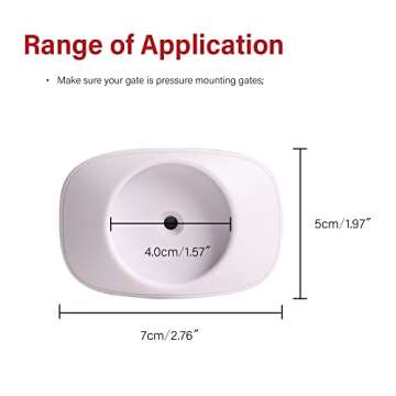 EUDEMON Safety Baby Gate Wall Protector Wall Saver for Pressure Mounted Gate Protect Walls/Baseboard/Stairs/Door Frame/Doorways Work on Pet & Dog Gates Easy to Install (White, 4 Pack)