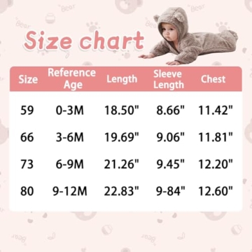 AiWMGL Baby Bear Onesie with Mittens & Footies for Infants