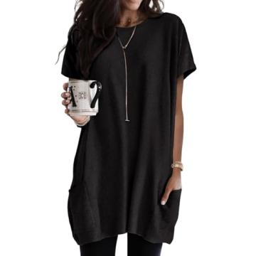 Dokotoo Women's Oversized T-shirts with Pockets - Versatile Casual Tops