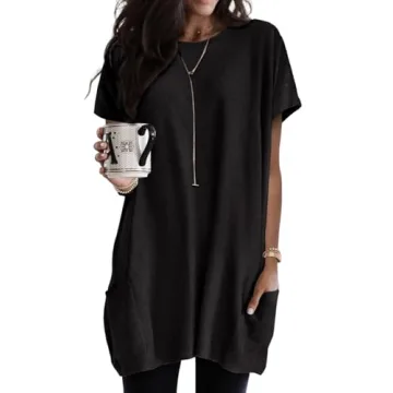 Dokotoo Women's Oversized T-shirts with Pockets - Versatile Casual Tops