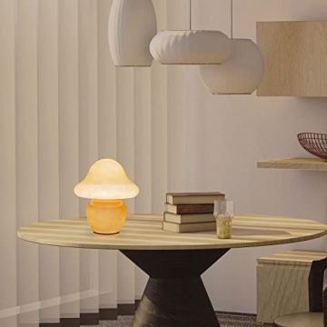 CometMars Cute Glass Mushroom Lamp for Stylish Home Decor
