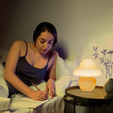CometMars Cute Glass Mushroom Lamp for Stylish Home Decor