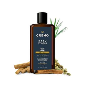 Cremo Rich-Lathering Palo Santo (Reserve Collection) Body Wash, Notes of Bright Cardamom, Dry Papyrus and Aromatic Palo Santo, 16 Fl Oz (2-Pack)