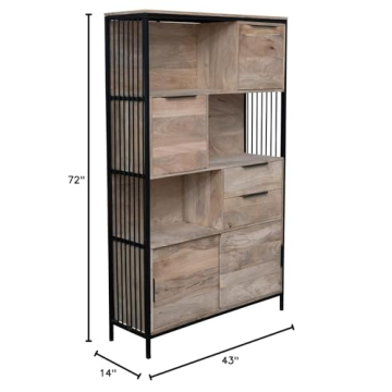 Stylish Bloomingville Wood and Metal Storage Cabinet