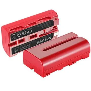 NEEWER NP-F550 Battery Charger Compatible with Sony NP-F970 F750 F770 F960 F550 F530 F330 F570 CCD-SC55 TR516 TR716 TR818 TR910 NEEWER LED Light/Monitor/Camera Slider (2 Packages, Red ES)