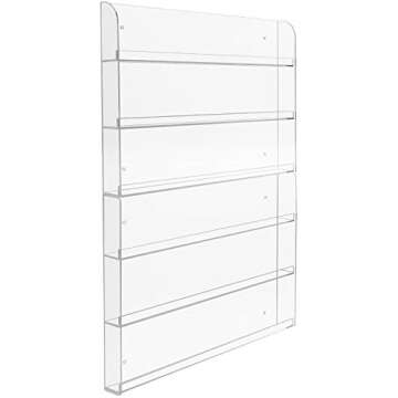 Sorbus Nail Polish Rack Wall Mounted Organizer Shelf - Clear Acrylic Shelves - 2 Pack: 3 Tiers Per Rack - Holds up to 108 Nail Polish Bottles - Display Rack for Home, Salon, Spa, & Shop (21 x 24 in)