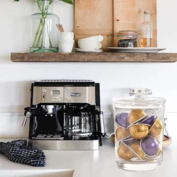 ZOOFOX Set of 4 Acrylic Apothecary Jars, 45 oz/ 30 oz/ 15 oz Large Plastic Jar with Lid, Bathroom Vanity Laundry Container Holder for Candy, Cotton Swab Ball, Q-Tips, Bath Salt, Pods, Scent Boosters