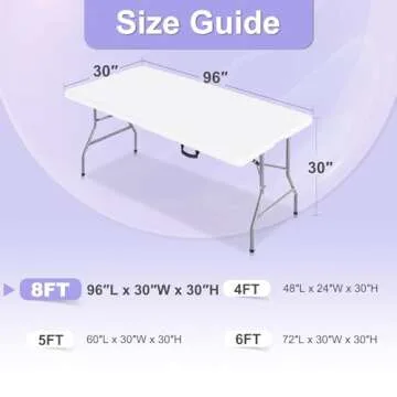 ABCCANOPY 8 FT Spandex Table Cover Fitted Stretch Polyester Tablecloth for Rectangular Folding Table Lash Bed Massage Washable Table Protector