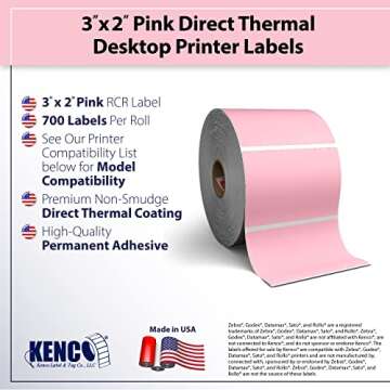 3” X 2" Direct Thermal Perforated Stickers Labels for Barcodes, Address, Small Business Labeling, ...