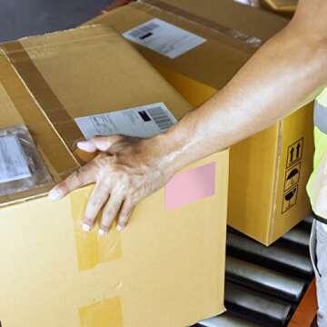 3” X 2" Direct Thermal Perforated Stickers Labels for Barcodes, Address, Small Business Labeling, Inventory and Color Coding - Compatible with Zebra, Rollo, Munbyn, and More (1 ROLL, Pink)