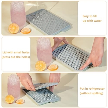 Lamesa Mini Ice Cube Trays - 4 Pack of Tiny Ice Cube Molds