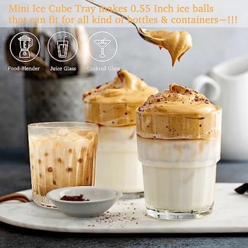 Lamesa Mini Ice Cube Trays - 4 Pack of Tiny Ice Cube Molds