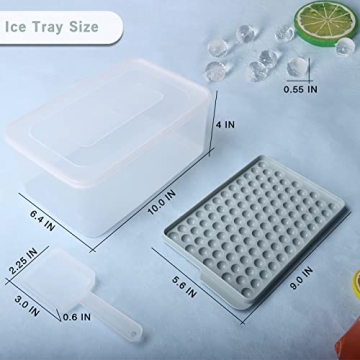 Lamesa Mini Ice Cube Trays - 4 Pack of Tiny Ice Cube Molds