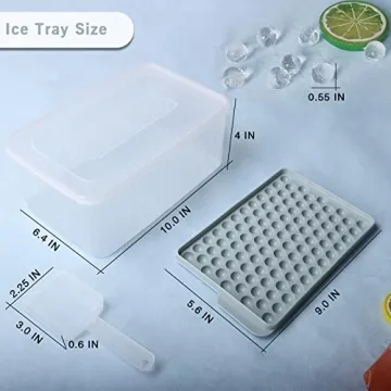 Lamesa Mini Ice Cube Trays - 4 Pack of Tiny Ice Cube Molds