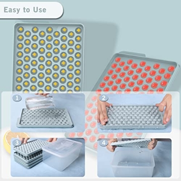 Lamesa Mini Ice Cube Trays - 4 Pack of Tiny Ice Cube Molds