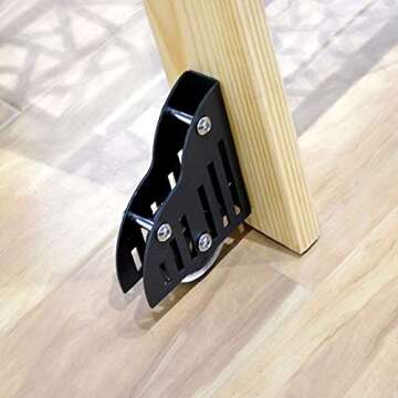 CCTC Sliding Barn Door Kit 3.3ft-13ft Sliding Ladder Library Full Set Hardware Rolling Track (No Ladder), Steel Round Tube Mobile Ladder Track for Home/Indoor/Loft, with Floor Roller Wheels