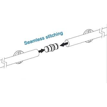 CCTC Sliding Barn Door Kit 3.3ft-13ft Sliding Ladder Library Full Set Hardware Rolling Track (No Ladder), Steel Round Tube Mobile Ladder Track for Home/Indoor/Loft, with Floor Roller Wheels