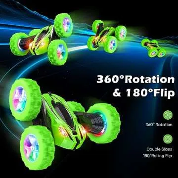 Qumcou Remote Control Car for Boys 4-7,RC Cars Toys for Ages 5-7, 2.4Ghz Fast Double-Sided 360°Rota...