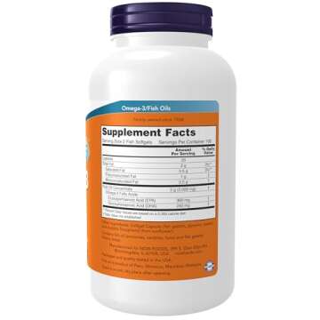 NOW Foods Supplements, Omega-3 180 EPA / 120 DHA, Molecularly Distilled, Cardiovascular Support*, 20...