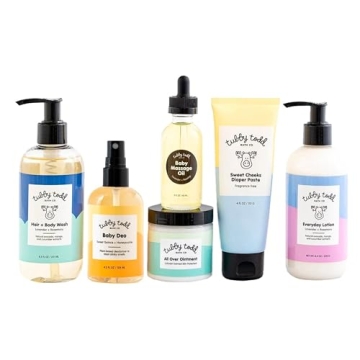 TUBBY TODD Baby Arrival Bath & Skincare Set - The Newborn Gift Set - Gentle Care for Sensitive Skin