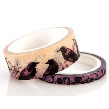 Conquest Journals Gothic Washi Tape Bundle for Creative Projects