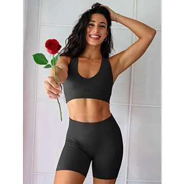 LNSK Seamless Women 2 Piece Workout Set for Active Lifestyle