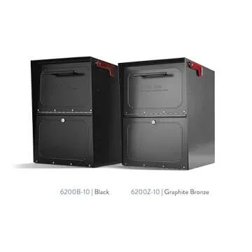 Architectural Mailboxes 6200B-10 Oasis Classic Locking Post Mount Parcel Mailbox with High Security ...