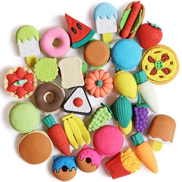 Mr. Pen 30 Food Erasers - Fun, Puzzle & Educational Toys