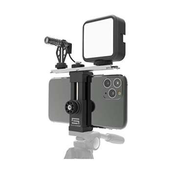 DREAMGRIP SCOUT MOJO 2 Plus Modular Rig Kit with 3 Microphones,LED Light,and ALL-IN Accessories Set for PRO Video Production with Any Smartphone for Journalists,Vloggers,YouTubers,and Content Creators