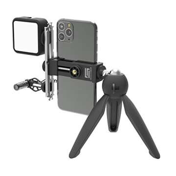 DREAMGRIP SCOUT MOJO 2 Plus Modular Rig Kit with 3 Microphones,LED Light,and ALL-IN Accessories Set for PRO Video Production with Any Smartphone for Journalists,Vloggers,YouTubers,and Content Creators