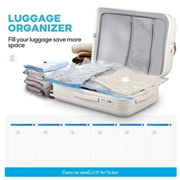 VMSTR 6 Pack Vacuum Storage Bags with USB Electric Pump