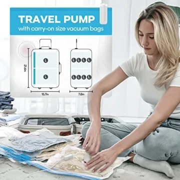 VMSTR 6 Pack Vacuum Storage Bags with USB Electric Pump