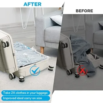 VMSTR 6 Pack Vacuum Storage Bags with USB Electric Pump