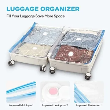 VMSTR 6 Pack Vacuum Storage Bags with USB Electric Pump