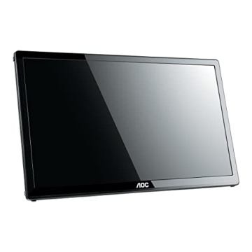 AOC e1659Fwu 15.6-Inch Ultra Slim 1366x768 Res 200 cd/m2 Brightness USB 3.0-Powered Portable LED Monitor w/ Case Black