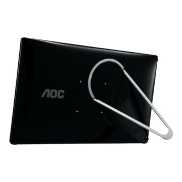 AOC e1659Fwu 15.6-Inch Ultra Slim 1366x768 Res 200 cd/m2 Brightness USB 3.0-Powered Portable LED Monitor w/ Case Black