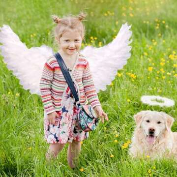 Creative Angel Feather Wings with Elastic Straps Bright Color Lightweight Costume Cosplay Wings Phot...