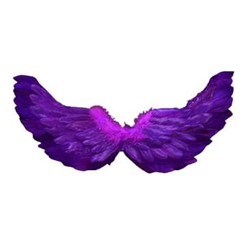 Creative Angel Feather Wings with Elastic Straps Bright Color Lightweight Costume Cosplay Wings Photography Props Halloween Supplies Pink