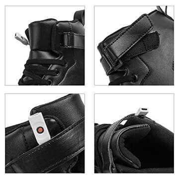 LED Light Up Shoes High-top Flashing Dancing Sports Shoes for Women Men Gift with USB Charging Glowi...