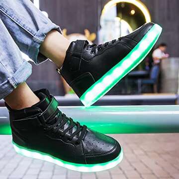 LED Light Up High-Top Shoes for Men & Women – Stylish & Fun!