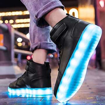 LED Light Up High-Top Shoes for Men & Women – Stylish & Fun!