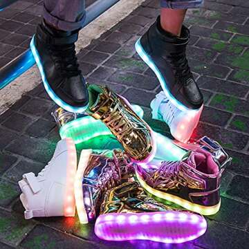 LED Light Up High-Top Shoes for Men & Women – Stylish & Fun!