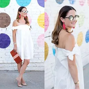 Stylish LEGITTA Orange Tassel Earrings for Every Occasion