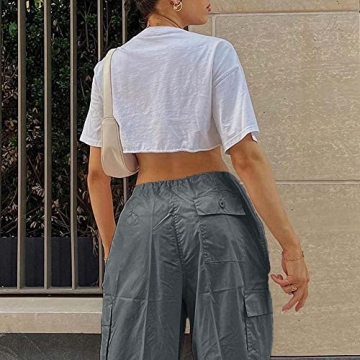 Stylish NHCDFA Parachute Cargo Pants for Women