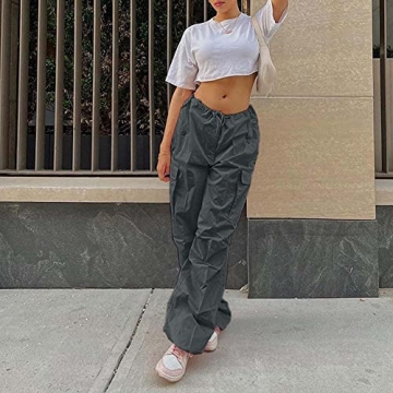 Stylish NHCDFA Parachute Cargo Pants for Women