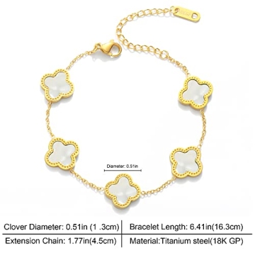 Elegant 18K Gold Plated Clover Bracelet Gift for All