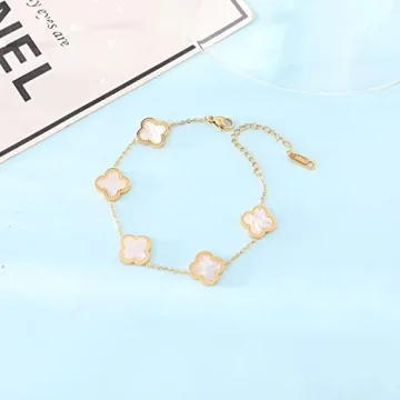 Elegant 18K Gold Plated Clover Bracelet Gift for All