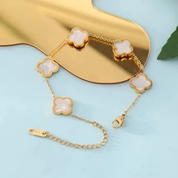 Elegant 18K Gold Plated Clover Bracelet Gift for All